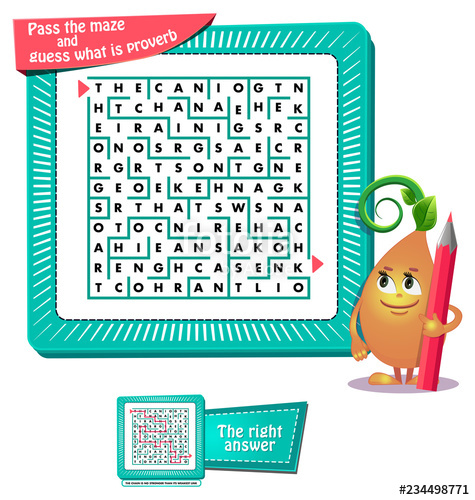 475x500 Maze What Is Proverb Iq Worksheet Stock Image And Royalty Free