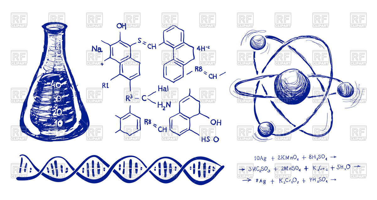 1200x637 Chemistry Hand Drawn Background Vector Image Of Healthcare