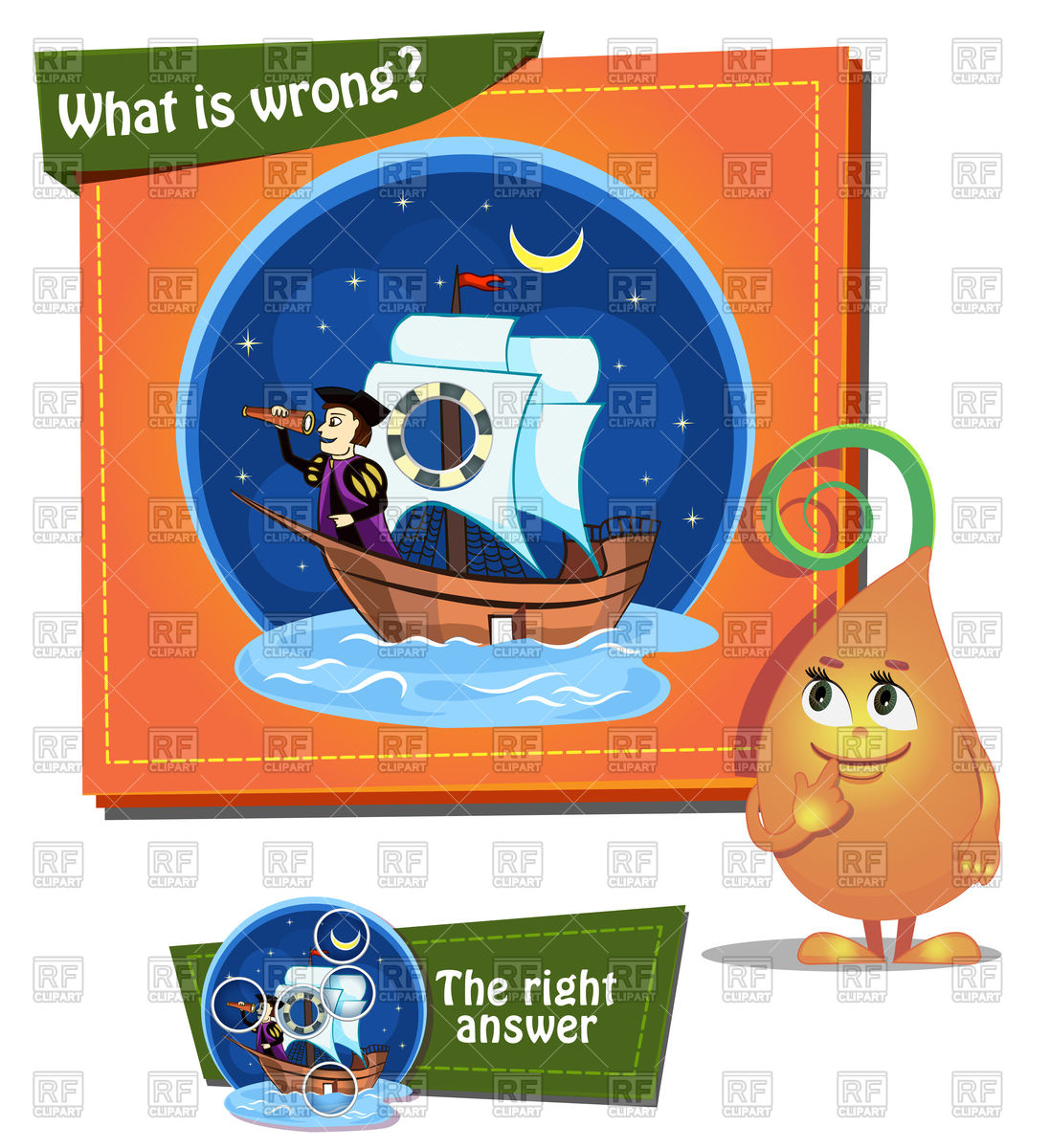 1097x1200 Game For Children Task What Is Wrong Vector Image Of Design