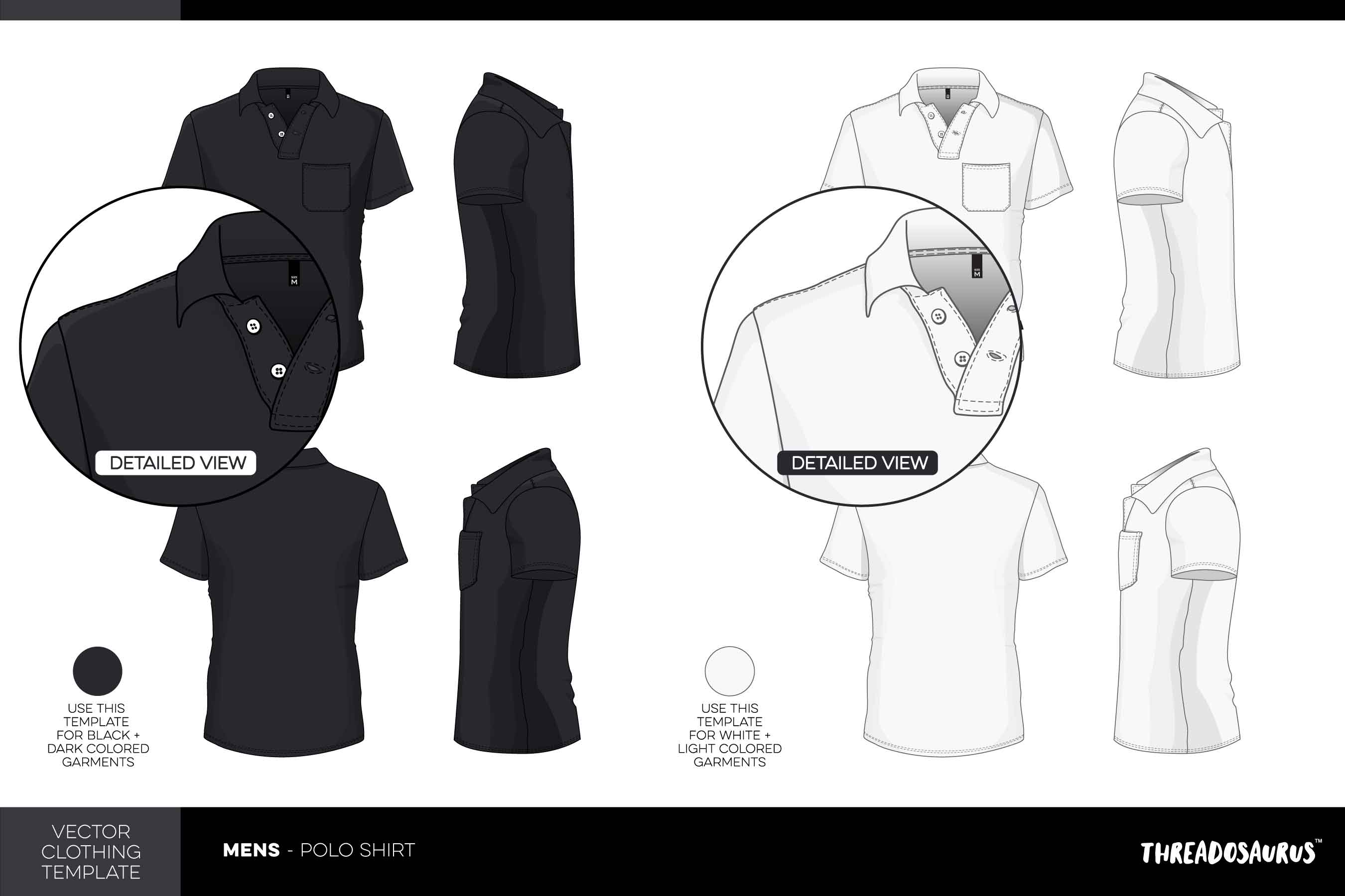 2700x1800 Mens Polo Shirt Template