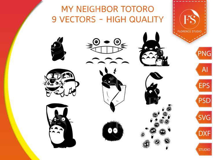736x552 Vector Serigrafia My Neighbor Totoro Vector Studio