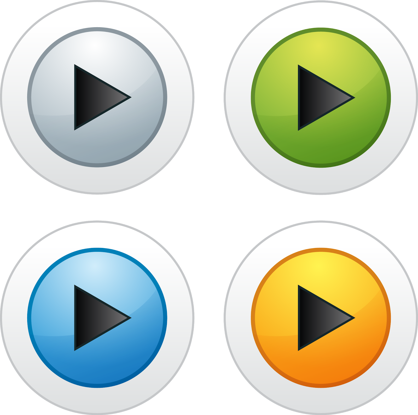1600x1587 Play Icons Buttons Downloadsvg Png Vector Color Free