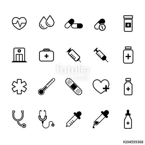 Medical Flat Icons Set Pharmacy Signs And Symbols In Vector 500x500 Medical Flat Icons Set Pharmacy Signs And Symbols In Vector