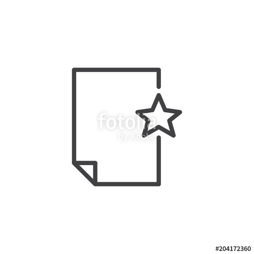 500x500 Favorite Document Outline Icon Linear Style Sign For Mobile