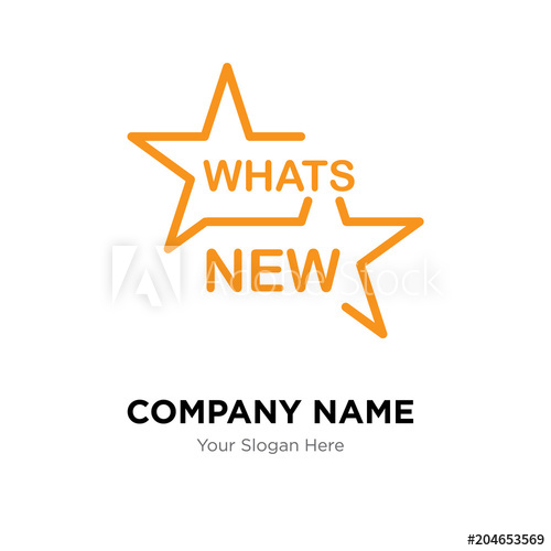 500x500 Whats New Company Logo Design Template, Colorful Vector Icon