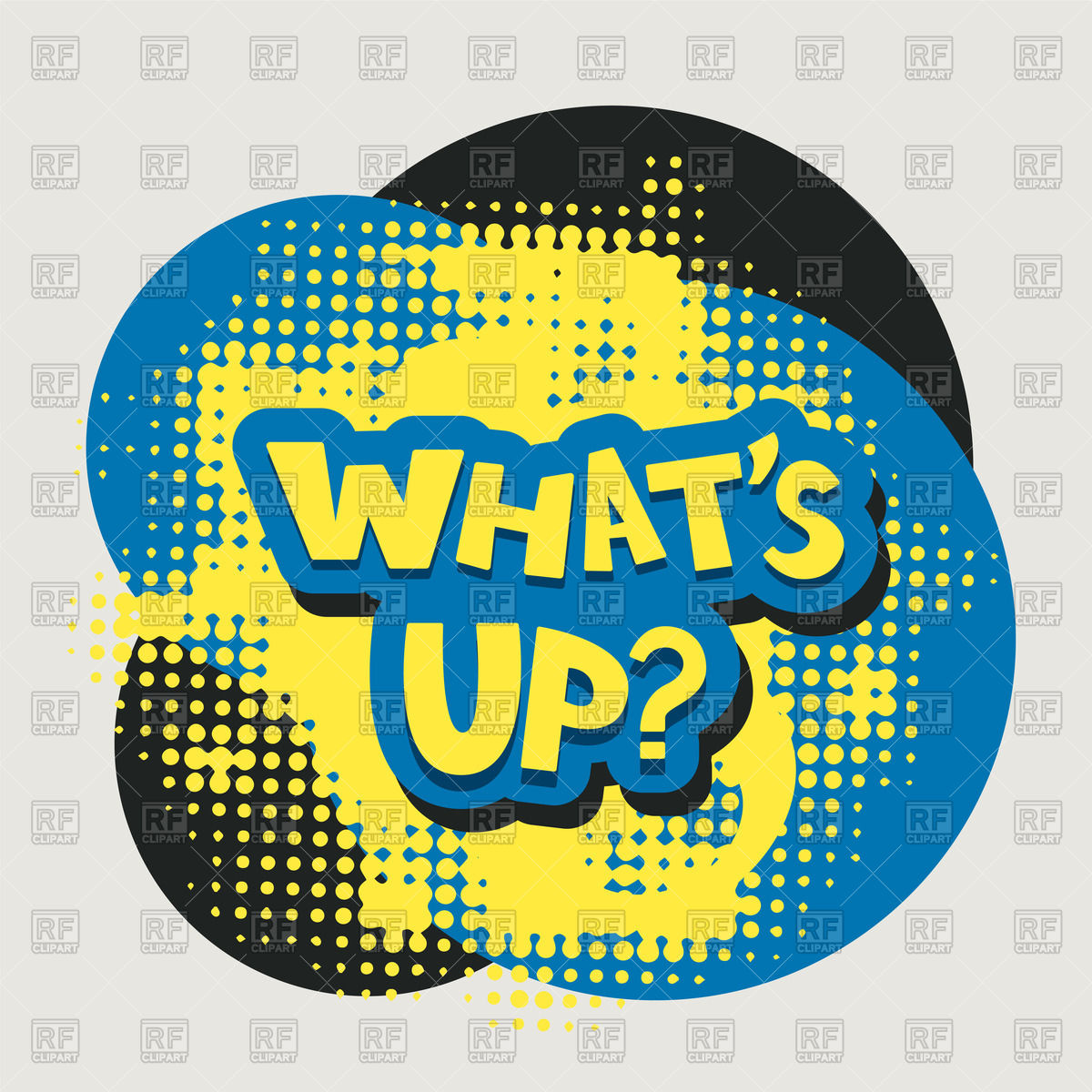 1200x1200 Whats Up Inscription With Halftone Background In Pop Art Style