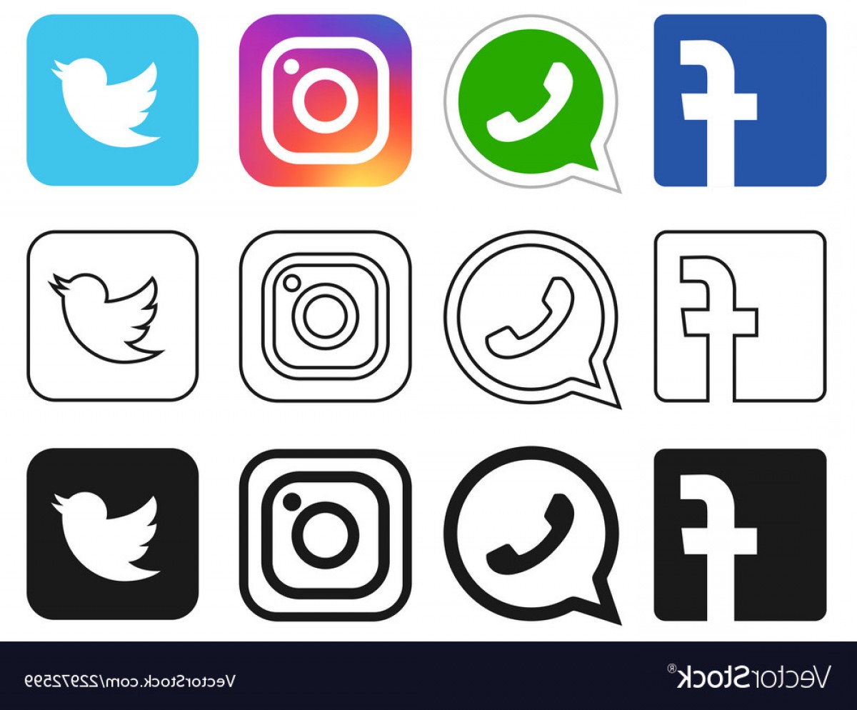 1200x994 Social Media Icon For Facebook Whatsapp Vector Handandbeak