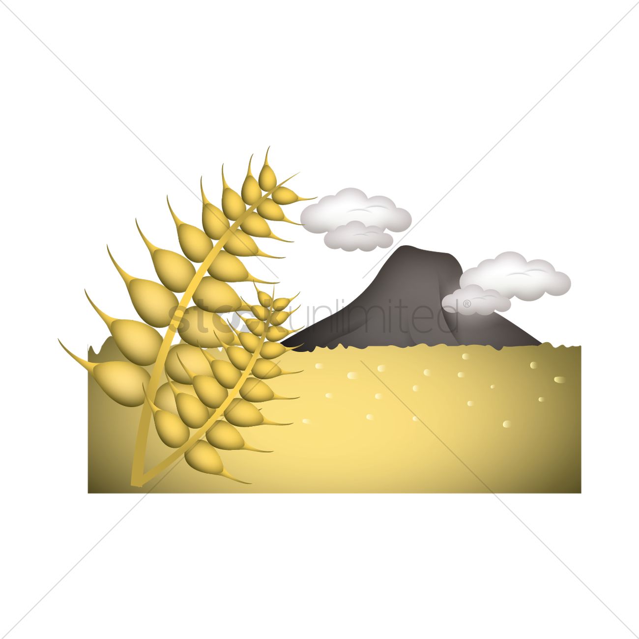 1300x1300 Wheat Field Vector Image
