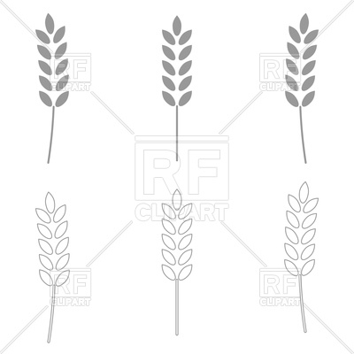 400x400 Wheat Set Icon Vector Image Of Plants And Animals