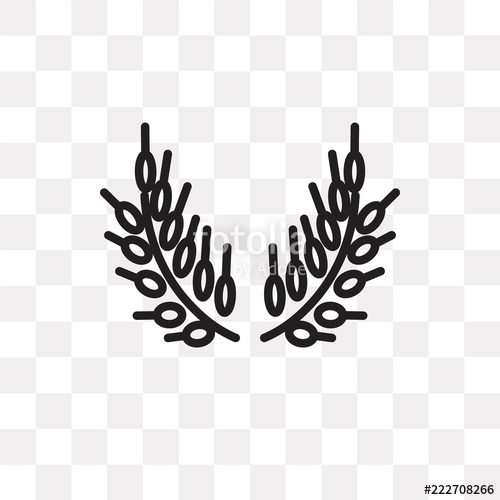 500x500 Wheat Icon On Transparent Background Modern Icons Vector