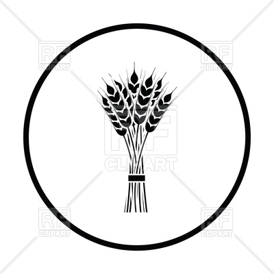 400x400 Thin Circle Design Of Wheat Icon Vector Image Of Plants