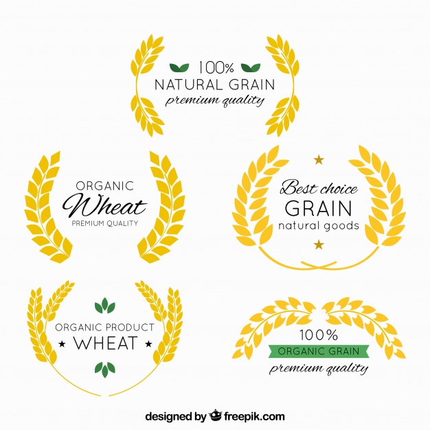 626x626 Vintage Wheat Logo Collection Vector Free Download