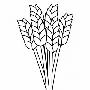 300x300 Black And White Ripe Wheat Ear Wreath Silhouette Vector Wallkeeper