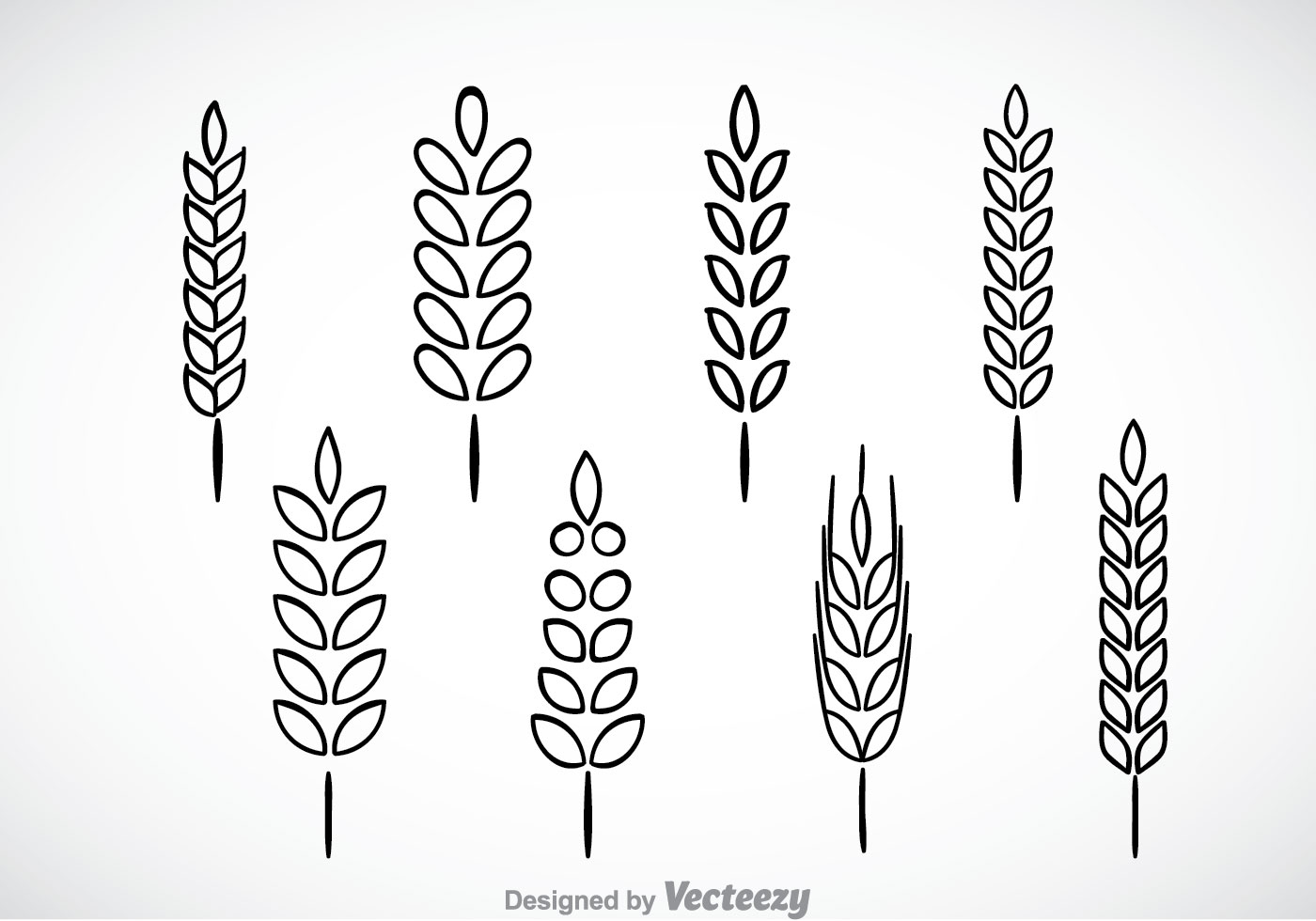 1400x980 Wheat Stalk Pattern Set