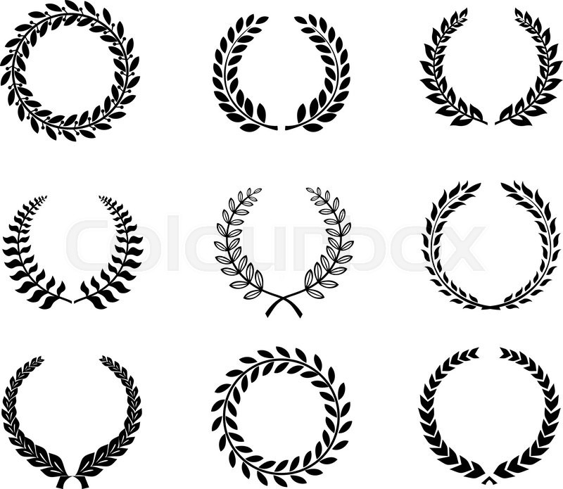 800x695 Set Of Black And White Silhouette Stock Vector Colourbox