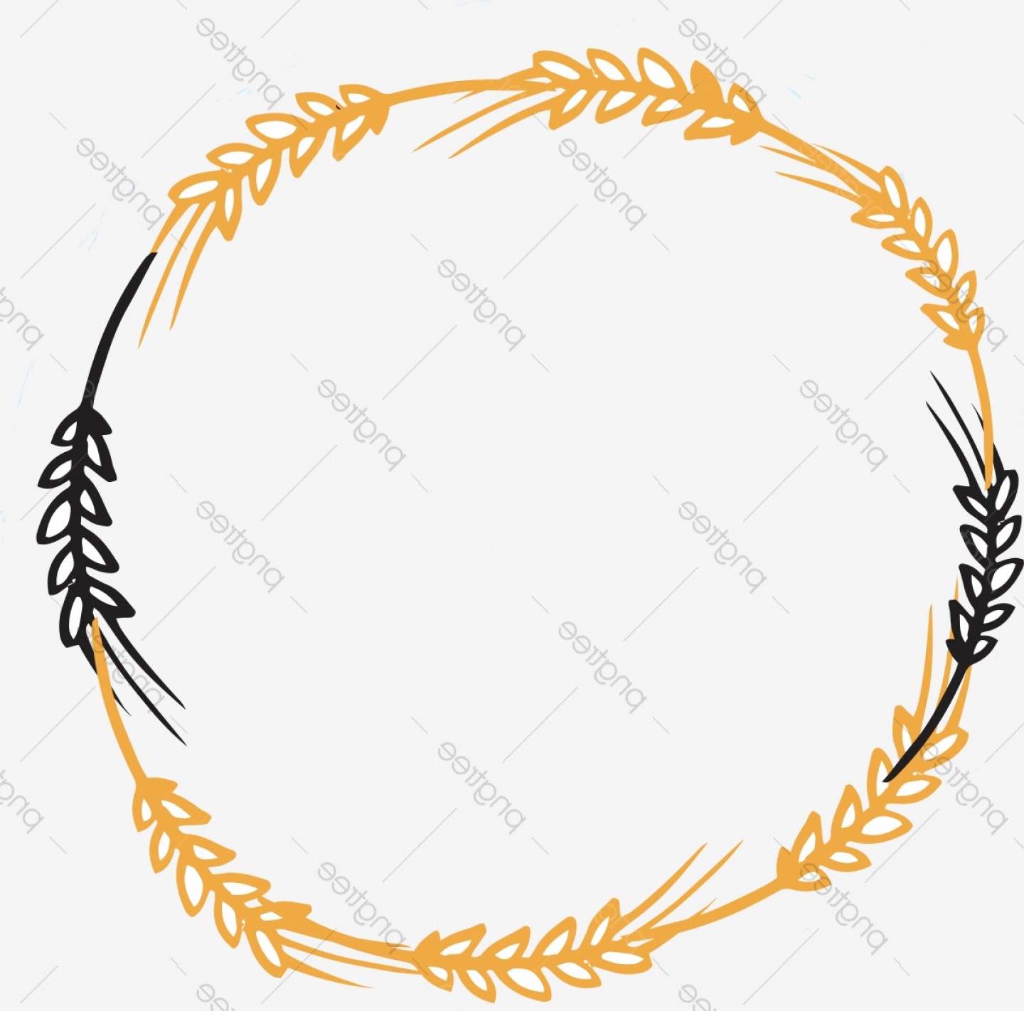 Download Wheat Wreath Vector at Vectorified.com | Collection of ...