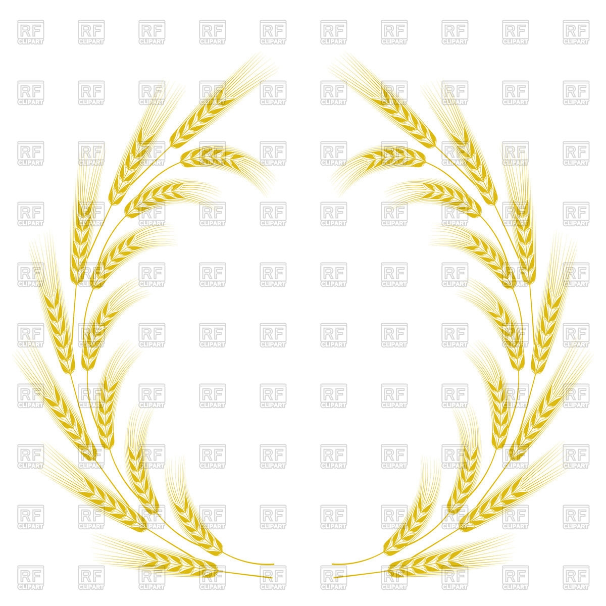 1200x1200 Clip Art Wheat Wreath Vector Gold Wreath Clip Art Vector