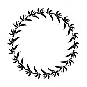 300x300 Set Of Silhouette Round Laurel Wheat Wreaths Vector Newwaysys