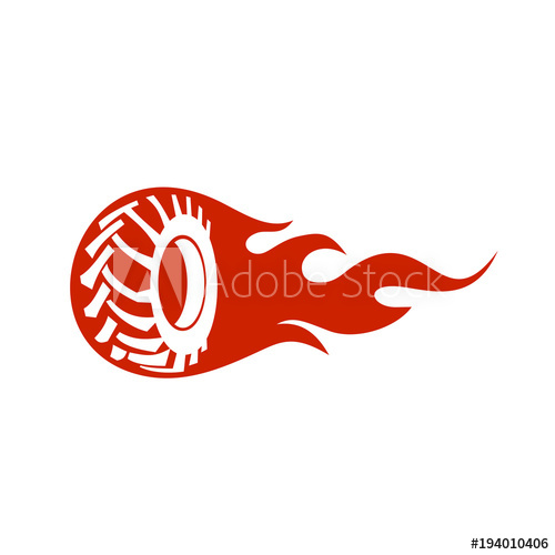 500x500 Fire Wheel Logo Vector