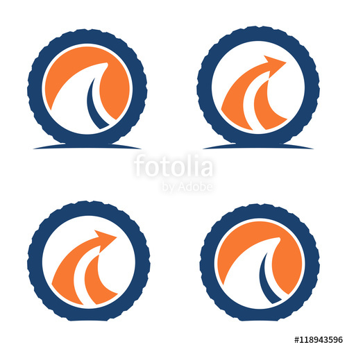 500x500 Shark Fin Arrow Tire Wheel Logo Icon Stock Image And Royalty Free