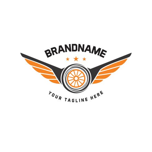 490x490 Car Wheel Logo Template Vector Design Vintage Style Auto Tire