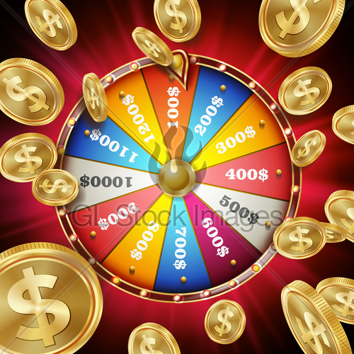 500x500 Wheel Of Fortune Poster Vector Spinning Lucky Roulette Gl