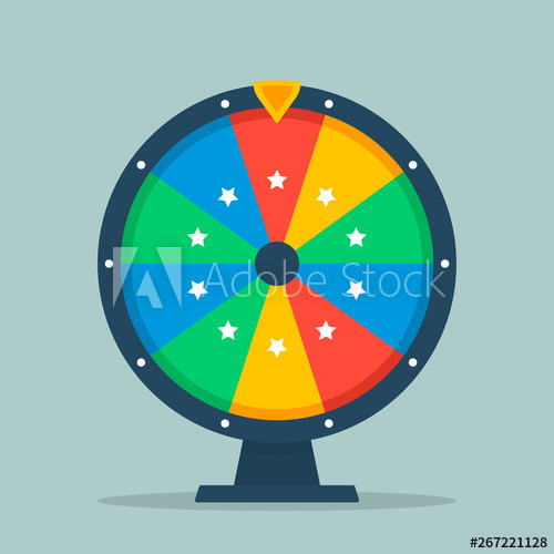 500x500 Wheel Of Fortune Vector Illustration Of A Flat Empty Colorful