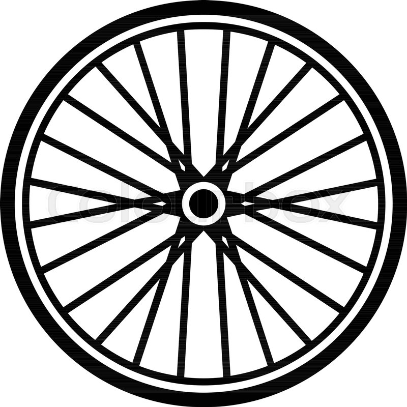 800x800 Glyph Beautiful Bicycle Wheel Vector Stock Vector Colourbox