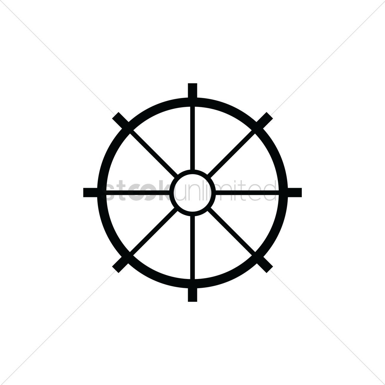 1300x1300 Ship Steering Wheel Vector Image
