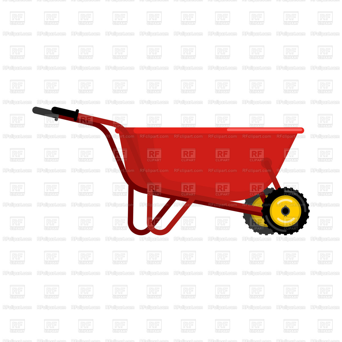 1200x1200 Red Wheelbarrow Vector Image Of Objects Popaukropa