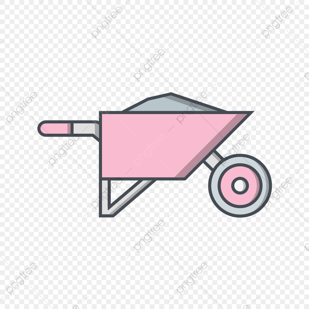 1024x1024 Vector Wheelbarrow Icon, Wheelbarrow, Trolley, Construction Png