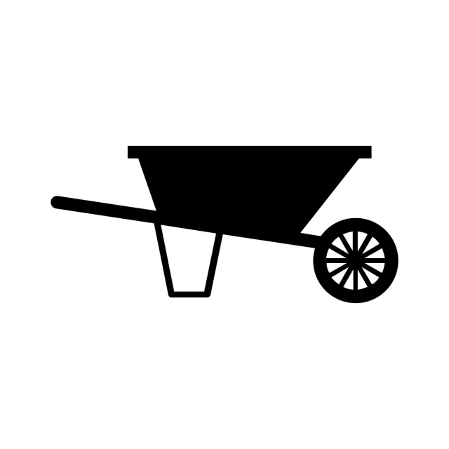 640x640 Wheelbarrow Icon, Equipment, Metal, Handle Png And Vector