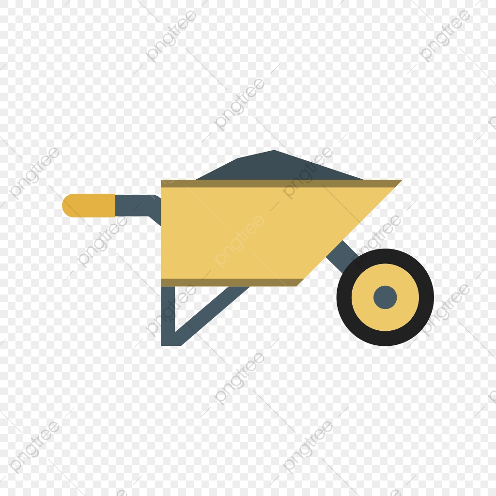 1024x1024 Wheelbarrow Vector Icon, Wheelbarrow Icon, Trolley Icon