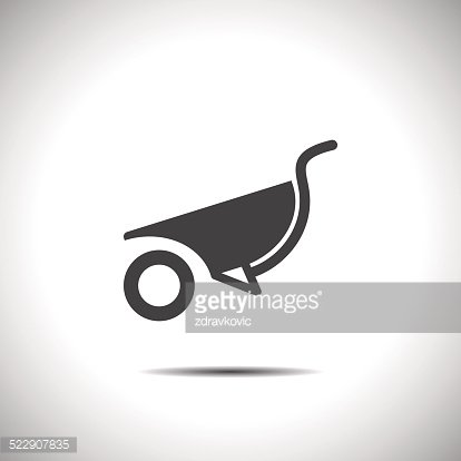 414x414 Wheelbarrow Vector Icon Premium Clipart