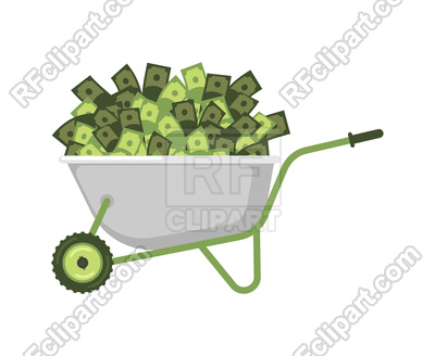400x328 Wheelbarrow With Money Vector Image Of Business, Finance