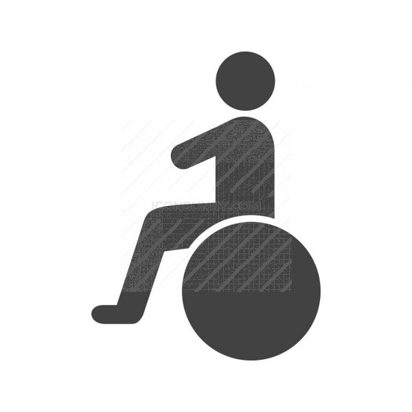 600x600 Sitting On Wheelchair Glyph Icon