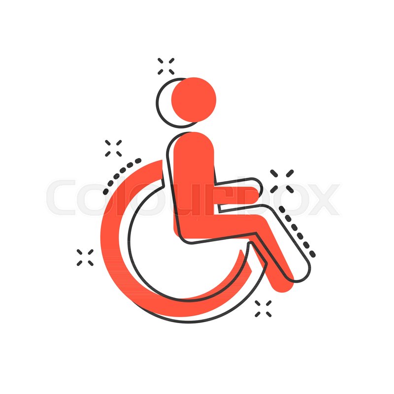 800x800 Vector Cartoon Man In Wheelchair Icon Stock Vector Colourbox