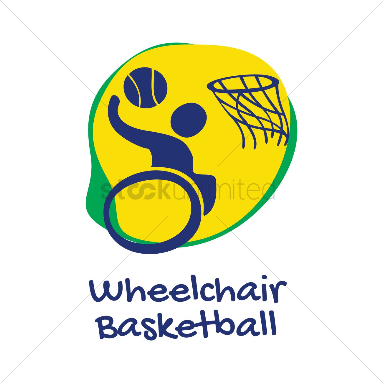 1300x1300 Wheelchair Basketball Icon Vector Image