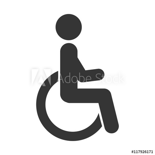 500x500 Handicapped Symbol Wheelchair Icon Vector Graphic