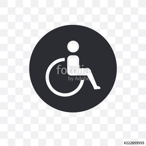 500x500 Wheelchair Icon Isolated On Transparent Background Simple