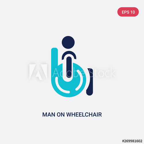 Two Color Man On Wheelchair Vector Icon From Behavior Concept 500x500 Two Color Man On Wheelchair Vector Icon From Behavior Concept