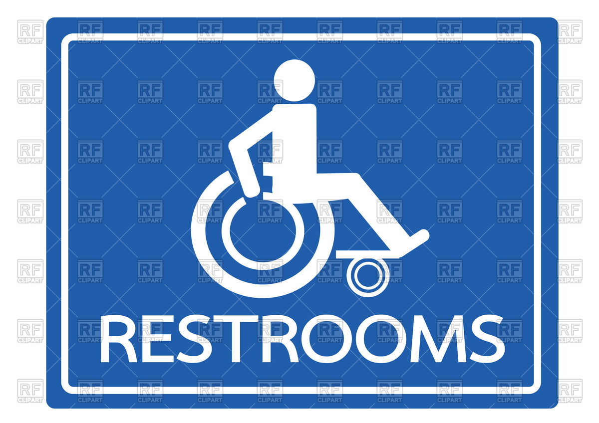 Restrooms For Wheelchair Handicap Icon Design Vector Image 1200x848 Restrooms For Wheelchair Handicap Icon Design Vector Image