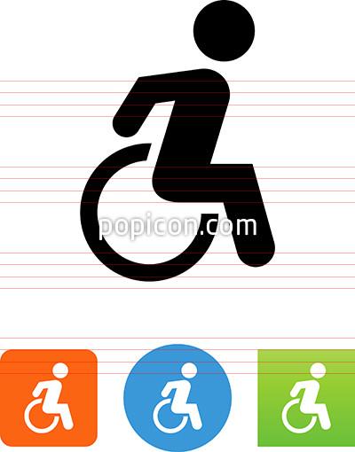 Vector Wheelchair Icon 400x510 Vector Wheelchair Icon