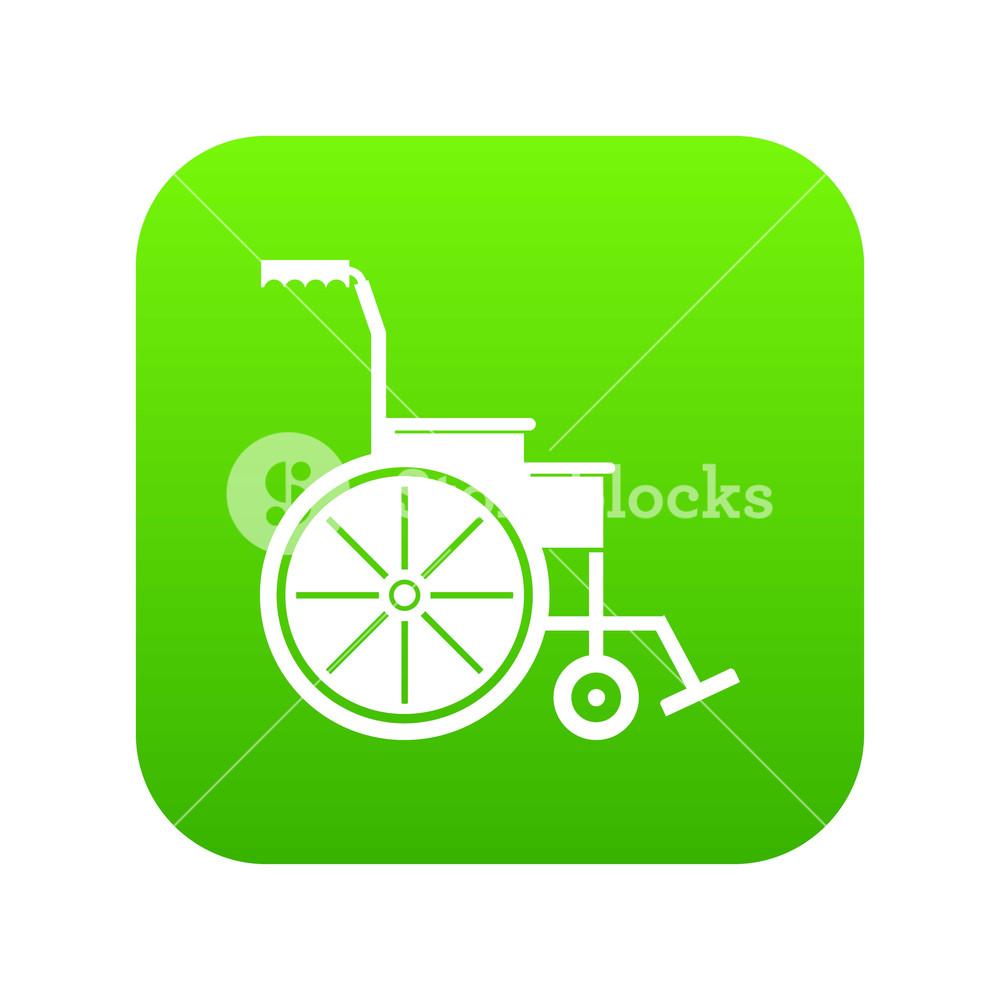 Wheelchair Icon Digital Green For Any Design Isolated On White 1000x1000 Wheelchair Icon Digital Green For Any Design Isolated On White