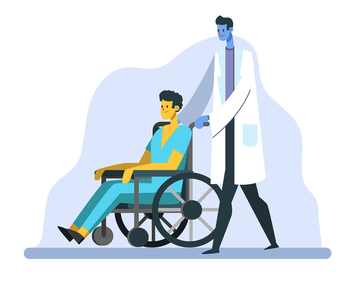 Healthcare Character With Doctor And Patient In Wheelchair Vector 1136x936 Healthcare Character With Doctor And Patient In Wheelchair Vector