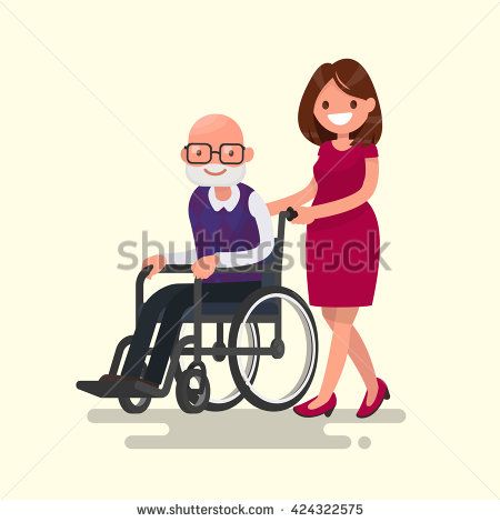 Social Worker On A Walk With Disabled Grandfather In A Wheelchair 450x470 Social Worker On A Walk With Disabled Grandfather In A Wheelchair