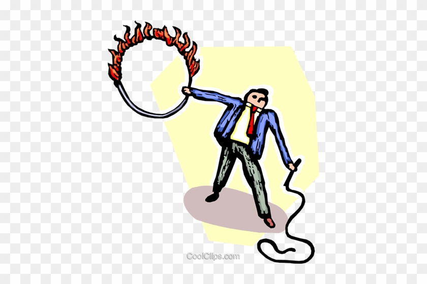 Man With A Whip And A Flaming Hoop Royalty Free Vector 840x560 Man With A Whip And A Flaming Hoop Royalty Free Vector