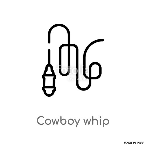 Outline Cowboy Whip Vector Icon Isolated Black Simple Line 500x500 Outline Cowboy Whip Vector Icon Isolated Black Simple Line