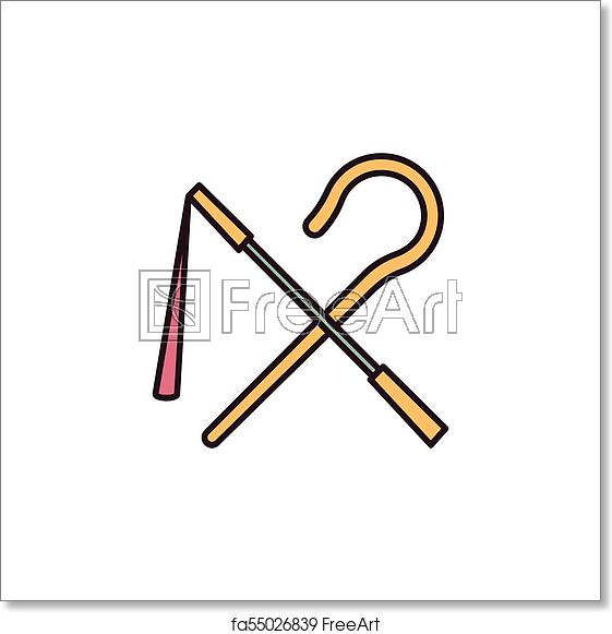 Free Art Print Of Vector Cartoon Icon Egyptian Rod And Whip Icon 561x581 Free Art Print Of Vector Cartoon Icon Egyptian Rod And Whip Icon