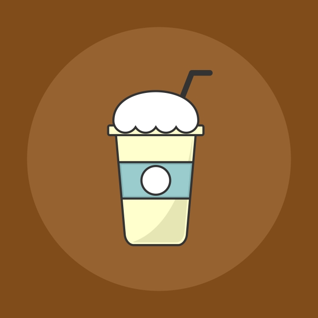 640x640 Ice Coffee Cappuccino Whipped Cream, Icon, Coffee, Cappuccino Png